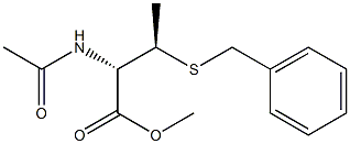 (2S,3R)-3-Benzylthio-2-(acetylamino)butanoic acid methyl ester Struktur