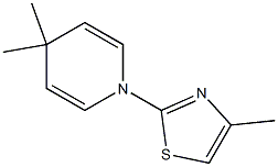 1,4-Dihydro-4,4-dimethyl-1-(4-methylthiazol-2-yl)pyridine Struktur