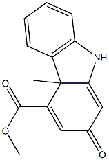 2,4a-Dihydro-4a-methyl-2-oxo-9H-carbazole-4-carboxylic acid methyl ester Struktur