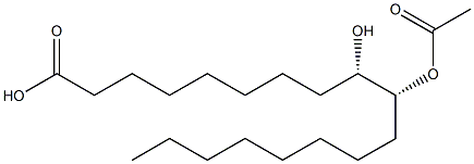 (9S,10R)-10-Acetyloxy-9-hydroxyoctadecanoic acid Struktur