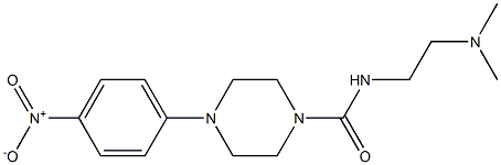 N-(2-Dimethylaminoethyl)-4-[4-nitrophenyl]piperazine-1-carboxamide Struktur