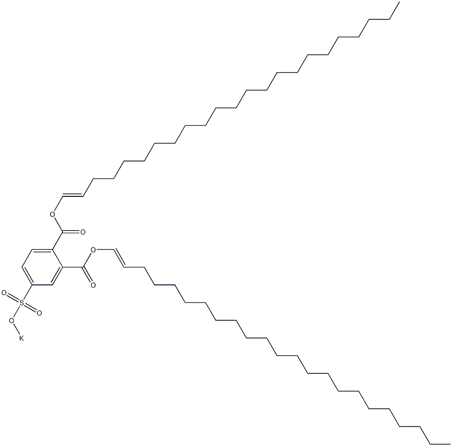 4-(Potassiosulfo)phthalic acid di(1-tricosenyl) ester Struktur