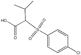 2-(4-Chlorophenylsulfonyl)-3-methylbutanoic acid Struktur