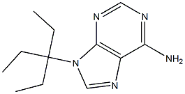 6-Amino-9-(1,1-diethylpropyl)-9H-purine Struktur