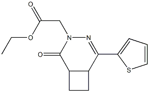 4,5-Ethylene-3-(2-thienyl)-5,6-dihydro-6-oxopyridazine-1(4H)-acetic acid ethyl ester Struktur