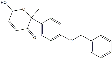 3,6-Dihydro-6-hydroxy-2-methyl-2-[4-(benzyloxy)phenyl]-2H-pyran-3-one Struktur