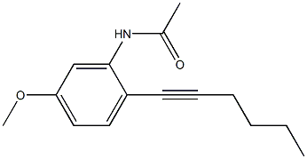 N-[5-Methoxy-2-(1-hexynyl)phenyl]acetamide Struktur