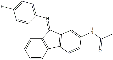 N-[9-(p-Fluorophenylimino)-9H-fluoren-2-yl]acetamide Struktur