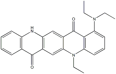 1-(Diethylamino)-5-ethyl-5,12-dihydroquino[2,3-b]acridine-7,14-dione Struktur