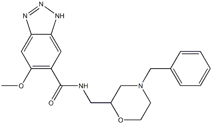 N-(4-Benzylmorpholin-2-ylmethyl)-5-methoxy-1H-benzotriazole-6-carboxamide Struktur