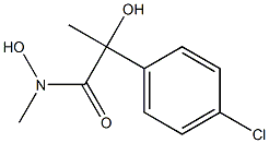 N-Methyl-2-hydroxy-2-methyl-2-(4-chlorophenyl)acetohydroxamic acid Struktur