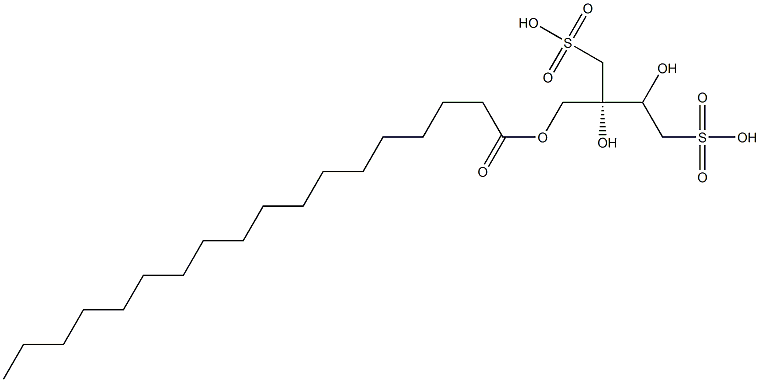 [S,(-)]-1,2,3-Propanetriol 1-stearate 2,3-di(methanesulfonate) Struktur