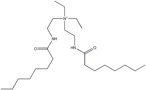 N,N-Diethyl-2-(octanoylamino)-N-[2-(octanoylamino)ethyl]ethanaminium Struktur