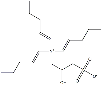 N,N-Di(1-pentenyl)-N-(2-hydroxy-3-sulfonatopropyl)-1-penten-1-aminium Struktur