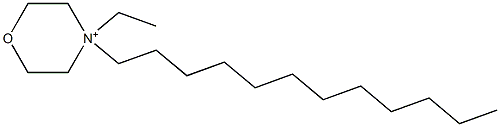 4-Dodecyl-4-ethylmorpholinium Struktur