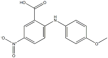 2-(p-Methoxyanilino)-5-nitrobenzoic acid Struktur