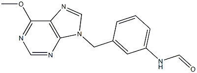 N-[3-[[6-Methoxy-9H-purin-9-yl]methyl]phenyl]formamide Struktur