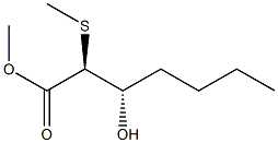 (2S,3S)-2-(Methylthio)-3-hydroxyheptanoic acid methyl ester Struktur