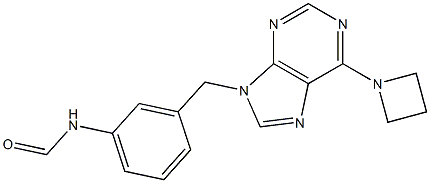 N-[3-[[6-(Azetidin-1-yl)-9H-purin-9-yl]methyl]phenyl]formamide Struktur