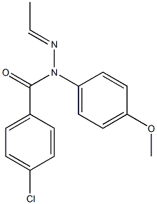 4-Chloro-N-(ethylideneamino)-4'-methoxybenzanilide Struktur