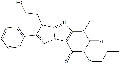 3-Allyloxy-8-(2-hydroxyethyl)-1-methyl-7-phenyl-1H-imidazo[2,1-f]purine-2,4(3H,8H)-dione Struktur