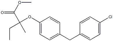 2-[4-(4-Chlorobenzyl)phenoxy]-2-methylbutyric acid methyl ester Struktur