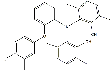 N,N-Bis(6-hydroxy-2,5-dimethylphenyl)-2-(4-hydroxy-3-methylphenoxy)benzenamine Struktur