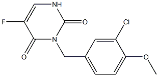 3-(3-Chloro-4-methoxybenzyl)-5-fluorouracil Struktur