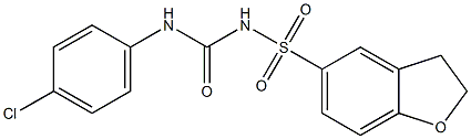 1-((2,3-Dihydrobenzofuran)-5-ylsulfonyl)-3-(4-chlorophenyl)urea Struktur