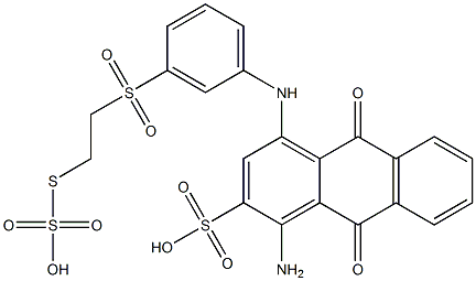 1-Amino-9,10-dihydro-9,10-dioxo-4-[[3-[[2-(sulfothio)ethyl]sulfonyl]phenyl]amino]-2-anthracenesulfonic acid Struktur