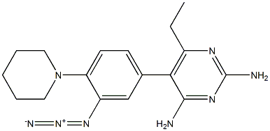 2,4-Diamino-6-ethyl-5-(3-azido-4-(piperidin-1-yl)phenyl)pyrimidine Struktur