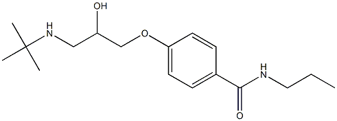 1-[4-[Propylcarbamoyl]phenoxy]-3-[tert-butylamino]-2-propanol Struktur