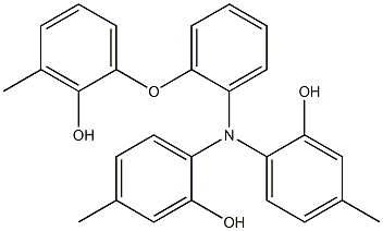 N,N-Bis(2-hydroxy-4-methylphenyl)-2-(2-hydroxy-3-methylphenoxy)benzenamine Struktur