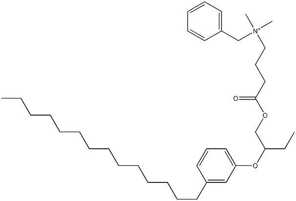 N,N-Dimethyl-N-benzyl-N-[3-[[2-(3-tetradecylphenyloxy)butyl]oxycarbonyl]propyl]aminium Struktur