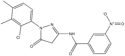 1-(2-Chloro-3,4-dimethylphenyl)-3-(3-nitrobenzoylamino)-5(4H)-pyrazolone Struktur