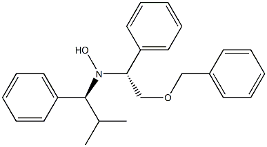 N-[(R)-2-Benzyloxy-1-phenylethyl]-N-[(1S)-1-phenyl-2-methylpropyl]hydroxylamine Struktur