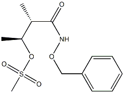 (2S,3S)-2-Methyl-3-(methylsulfonyloxy)-N-(benzyloxy)butyramide Struktur