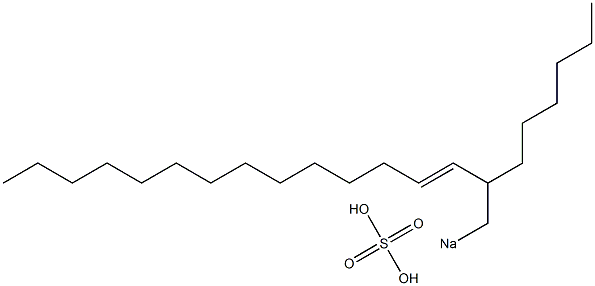 Sulfuric acid 2-hexyl-3-hexadecenyl=sodium ester salt Struktur