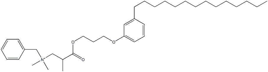 N,N-Dimethyl-N-benzyl-N-[2-[[3-(3-tetradecylphenyloxy)propyl]oxycarbonyl]propyl]aminium Struktur