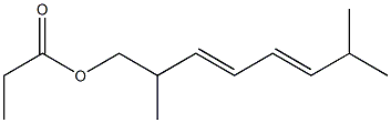 Propionic acid 2,7-dimethyl-3,5-octadienyl ester Struktur