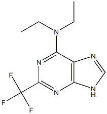 6-Diethylamino-2-trifluoromethyl-9H-purine Struktur