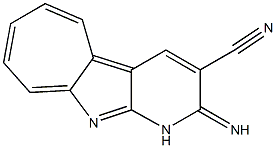 1,2-Dihydro-2-iminocyclohepta[4,5]pyrrolo[2,3-b]pyridine-3-carbonitrile Struktur