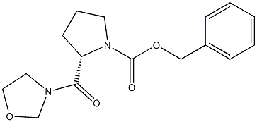 (2S)-2-[(Oxazolidin-3-yl)carbonyl]pyrrolidine-1-carboxylic acid benzyl ester Struktur