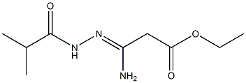 3-Amino-3-(2-isobutyrylhydrazono)propanoic acid ethyl ester Struktur