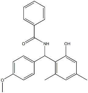 N-[(4-Methoxyphenyl)(2-hydroxy-4,6-dimethylphenyl)methyl]benzamide Struktur