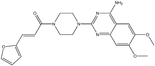 4-Amino-2-[4-[3-(2-furanyl)propenoyl]-1-piperazinyl]-6,7-dimethoxyquinazoline Struktur