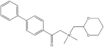 N,N-Dimethyl-N-[(1,3-dioxan-2-yl)methyl]-2-(1,1'-biphenyl-4-yl)-2-oxoethanaminium Struktur