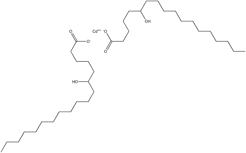 Bis(6-hydroxystearic acid)cadmium salt Struktur