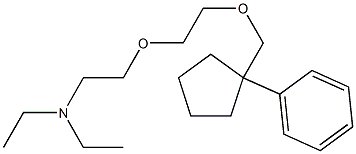 1-[[2-(2-Diethylaminoethoxy)ethoxy]methyl]-1-phenylcyclopentane Struktur