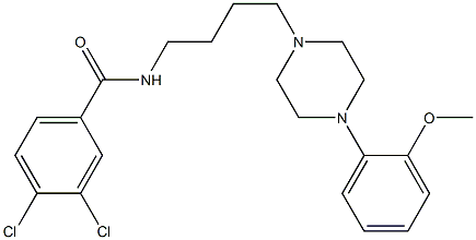 N-[4-[4-(2-Methoxyphenyl)-1-piperazinyl]butyl]-3,4-dichlorobenzamide Struktur